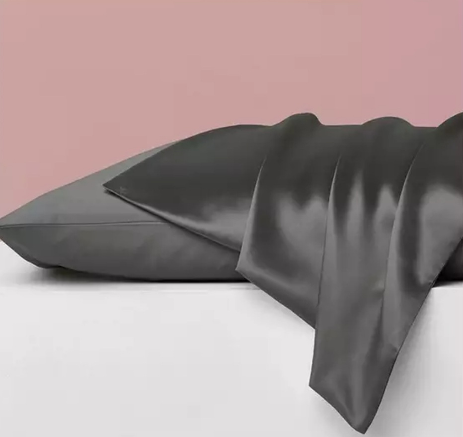 100% Mulberry šilko pagalvės užvalkalas (Grafito pilka)