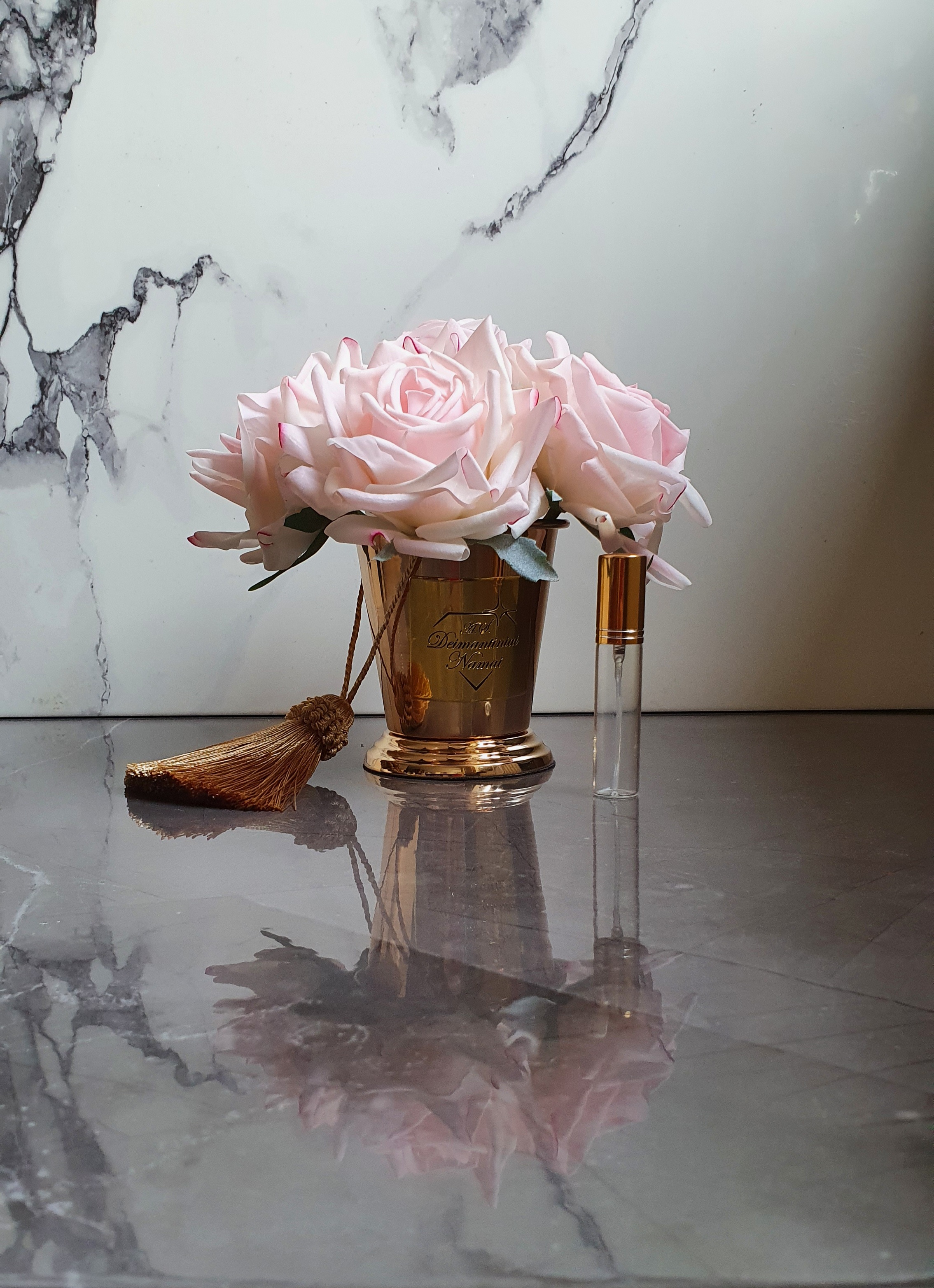 Kvepiančios gėlės ir kutas "Light Pink Gold "