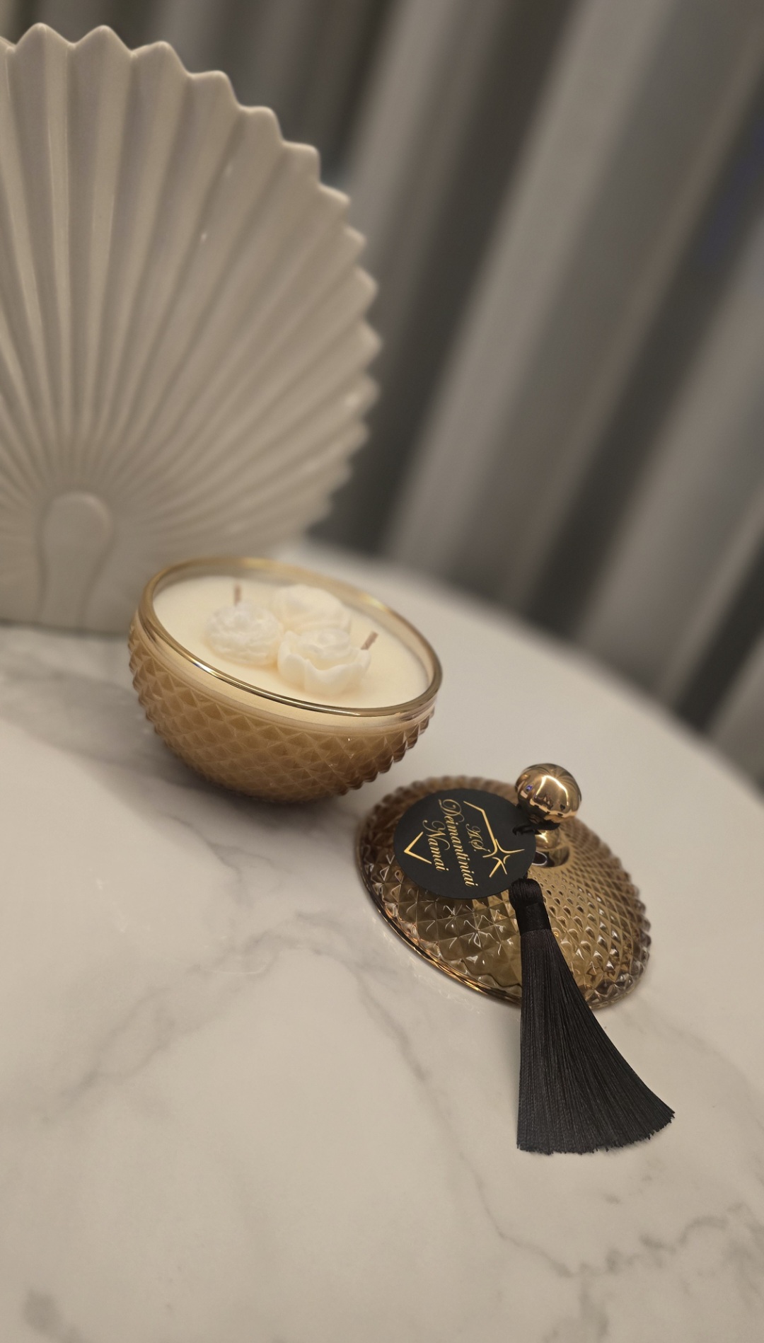 Gintarinė žvakė ,,Starry Night XL" 340 ml.