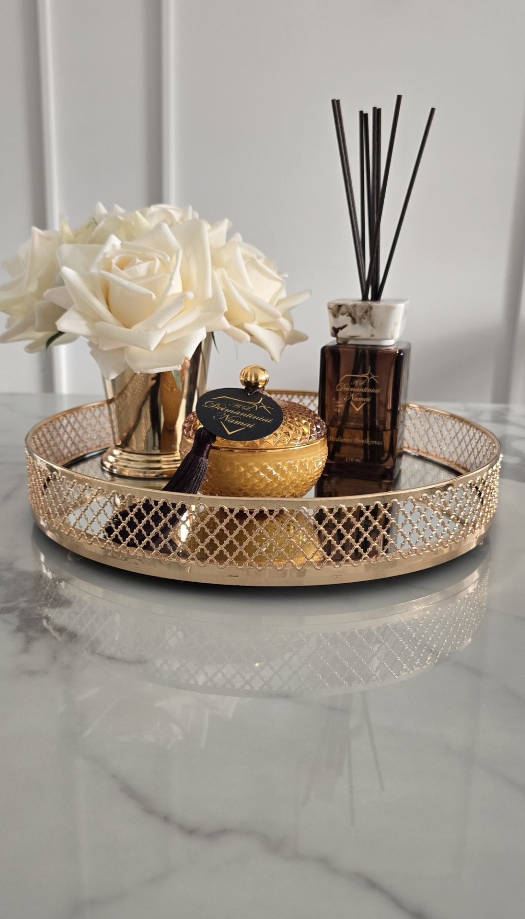 Gintarinė žvakė ,,Starry Night L" 115 ml.