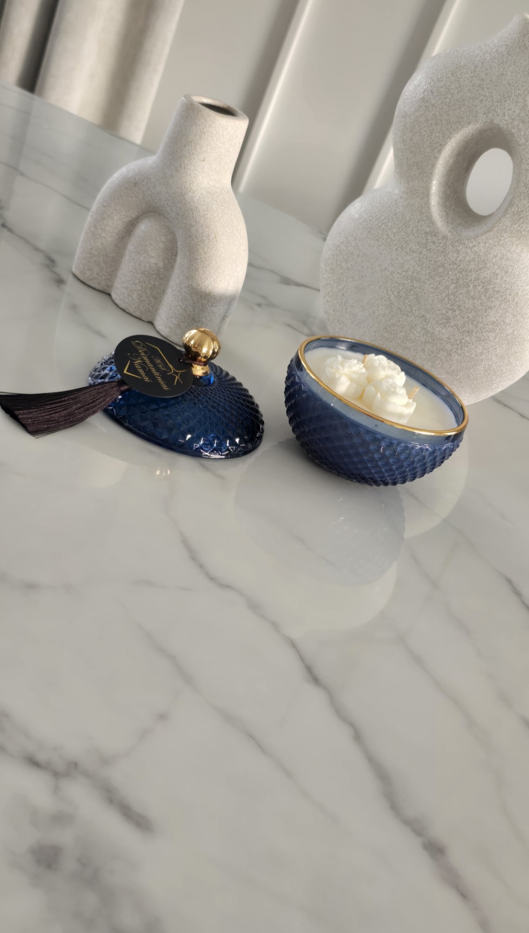 Mėlyna žvakė ,,Starry Night XL" 340 ml.