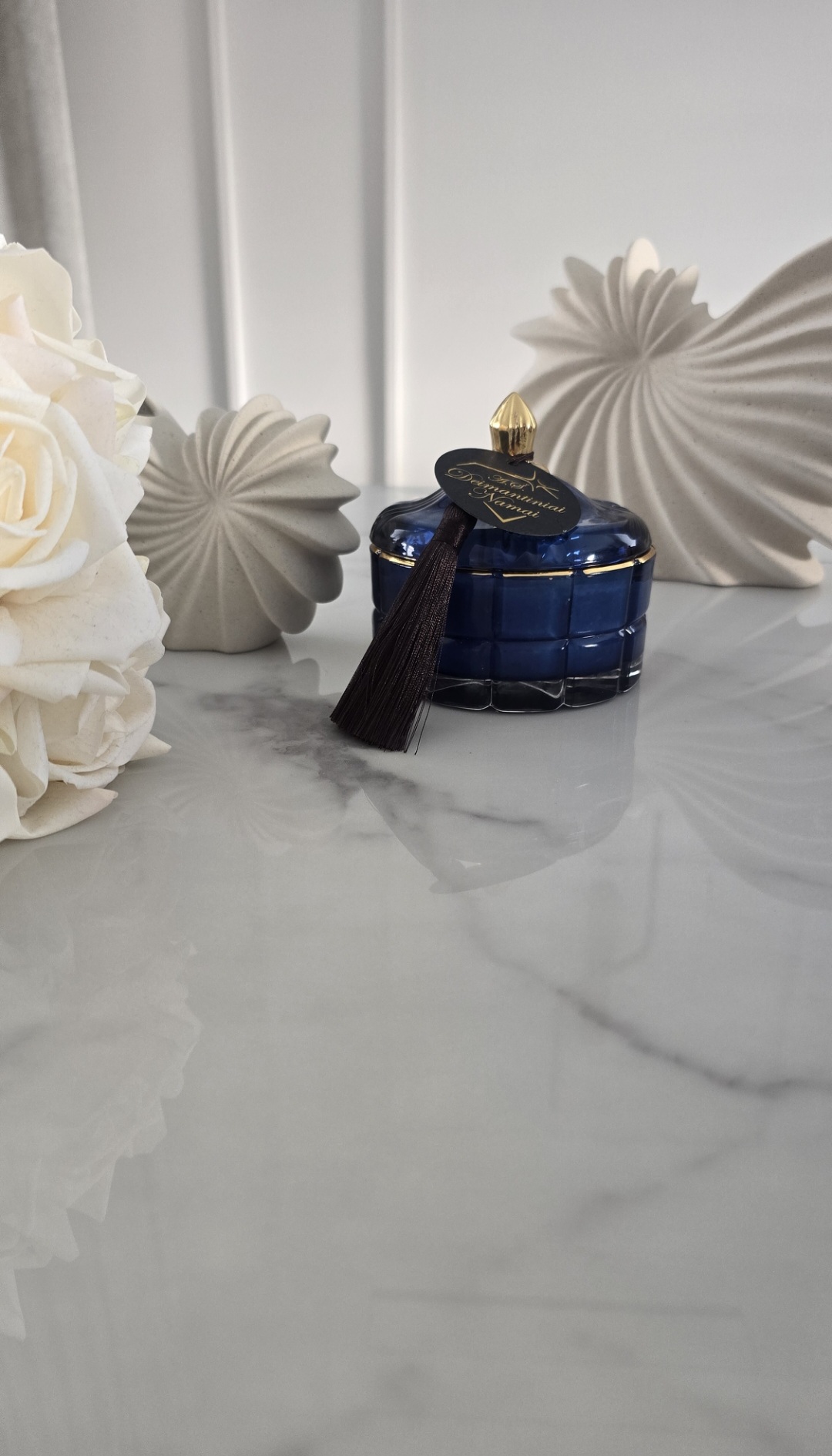 Mėlyna žvakė "Evening and morning touch"