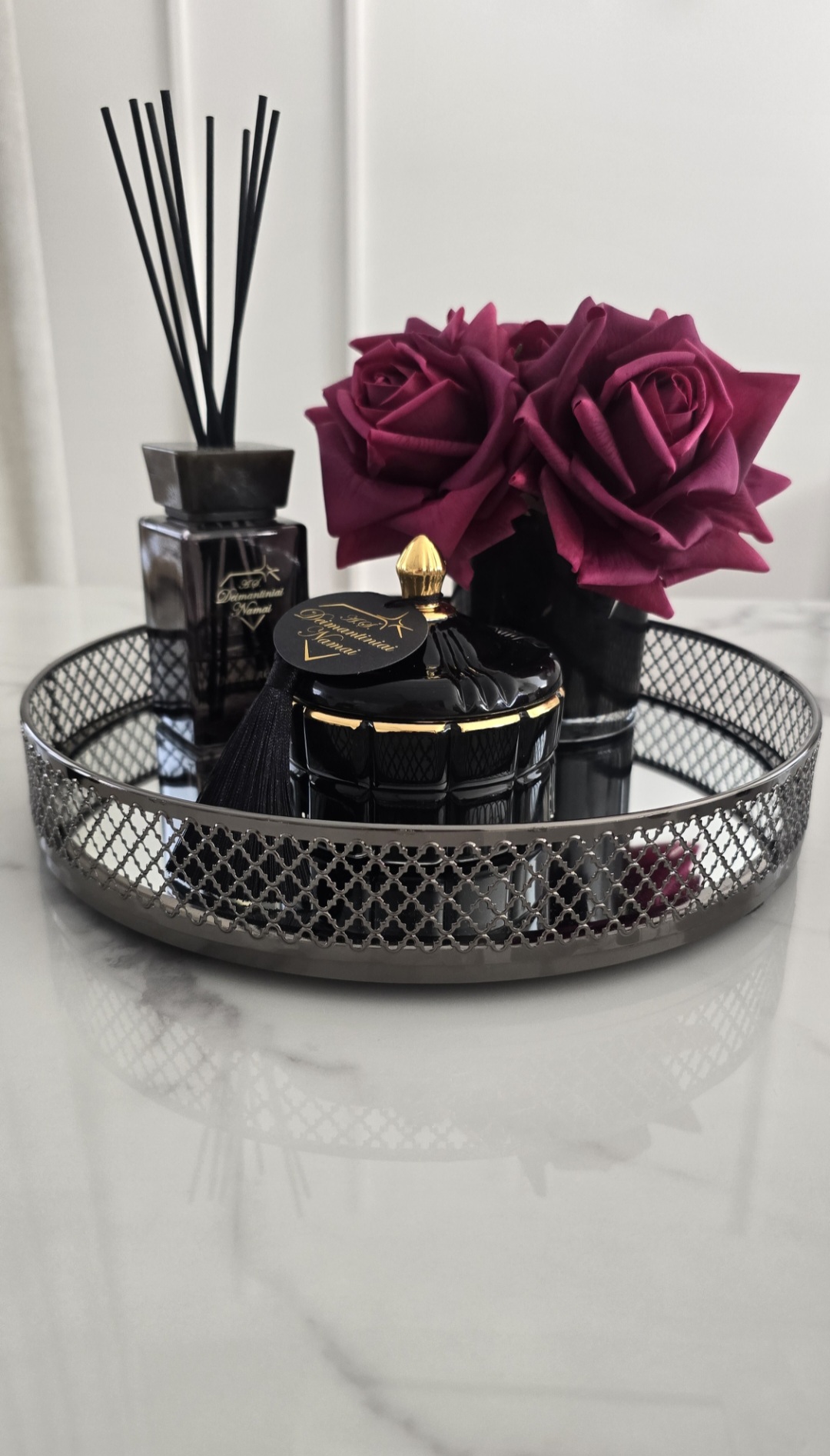 Veidrodinis padėklas "Pearl Black Royal"